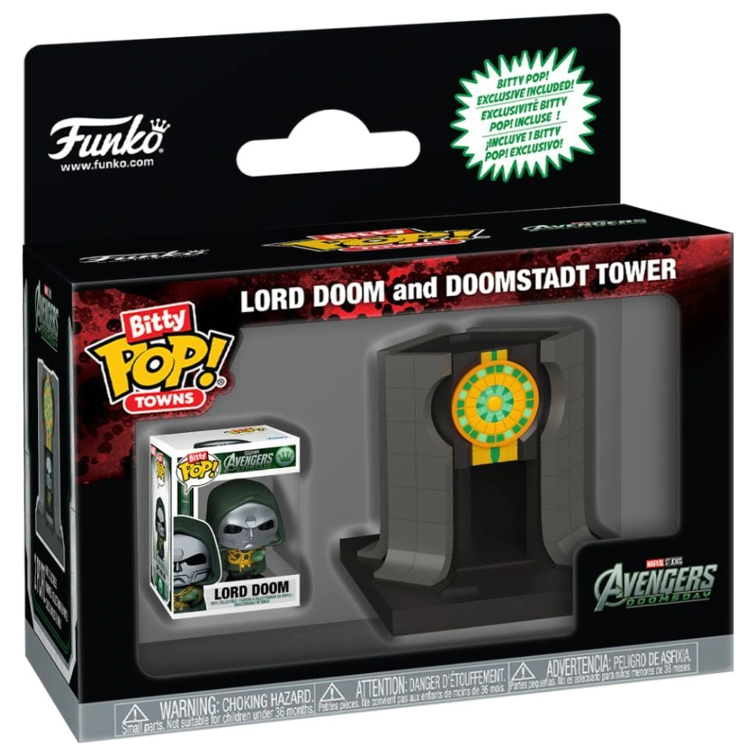 Bitty Funko POP figurka Ride Marvel Studios Avengers Doomsday Lord Doom And Doomstadt Tower fotografii produktu