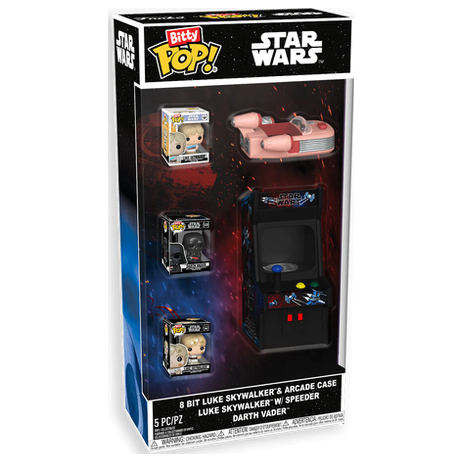 Bitty Funko POP figurka Star Wars 8 Bit Luke Skywalker a Arcade Case fotografii produktu