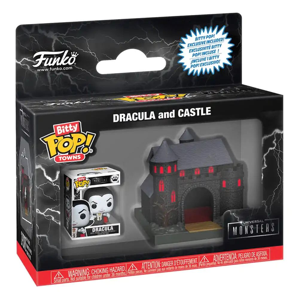 Bitty Funko POP figurka Town Universal Monsters Dracula and Castle fotografii produktu
