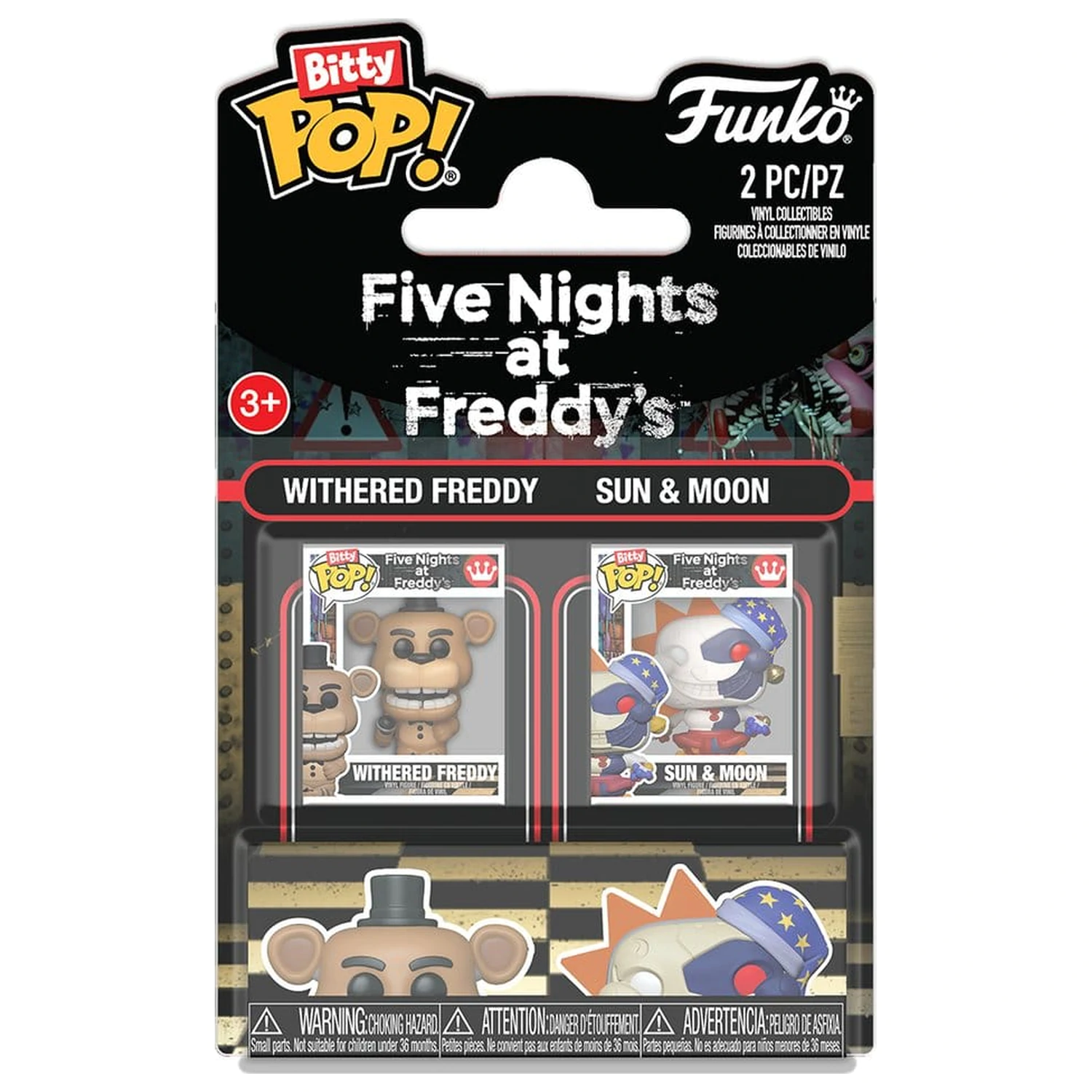Bitty Funko POP sada figurek Five Nights at Freddys Withered Freddy - Sun & Moon fotografii produktu