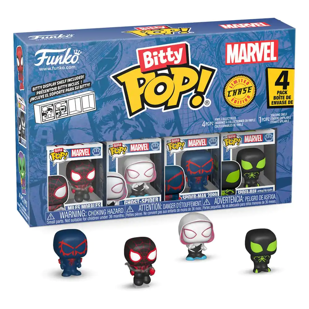 Bitty Funko POP Marvel Spider-Man Miles Vinyl Figurka 4-Pack Morales fotografii produktu