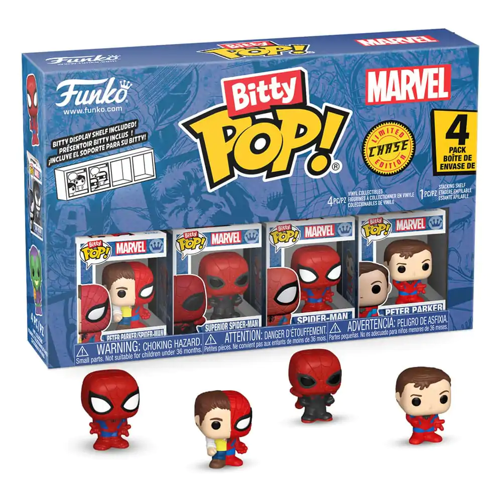Bitty Funko POP Marvel Spider-Man Vinylová figurka 4-Pack Parker Split fotografii produktu