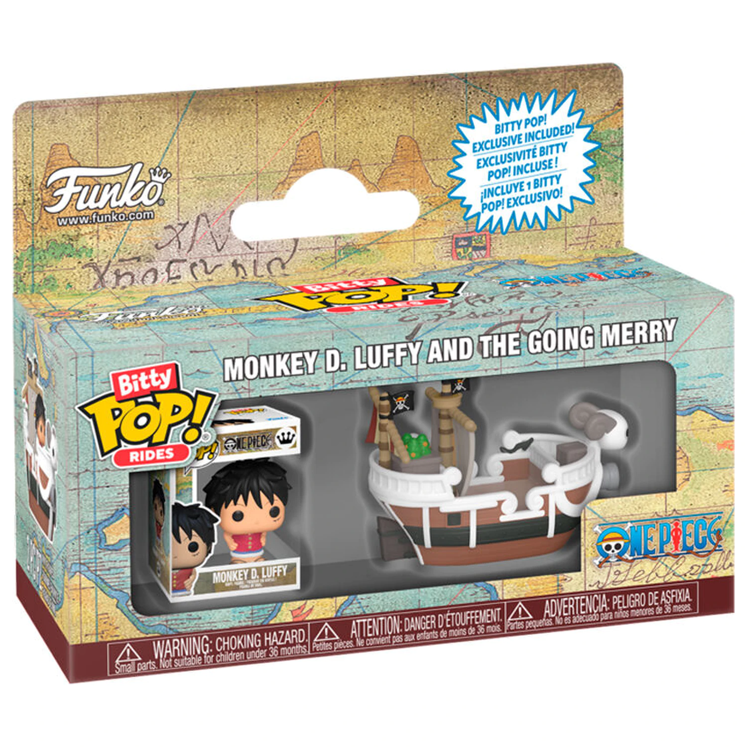 Bitty Funko POP Ride figurka One Piece Monkey D. Luffy a The Going Merry fotografii produktu