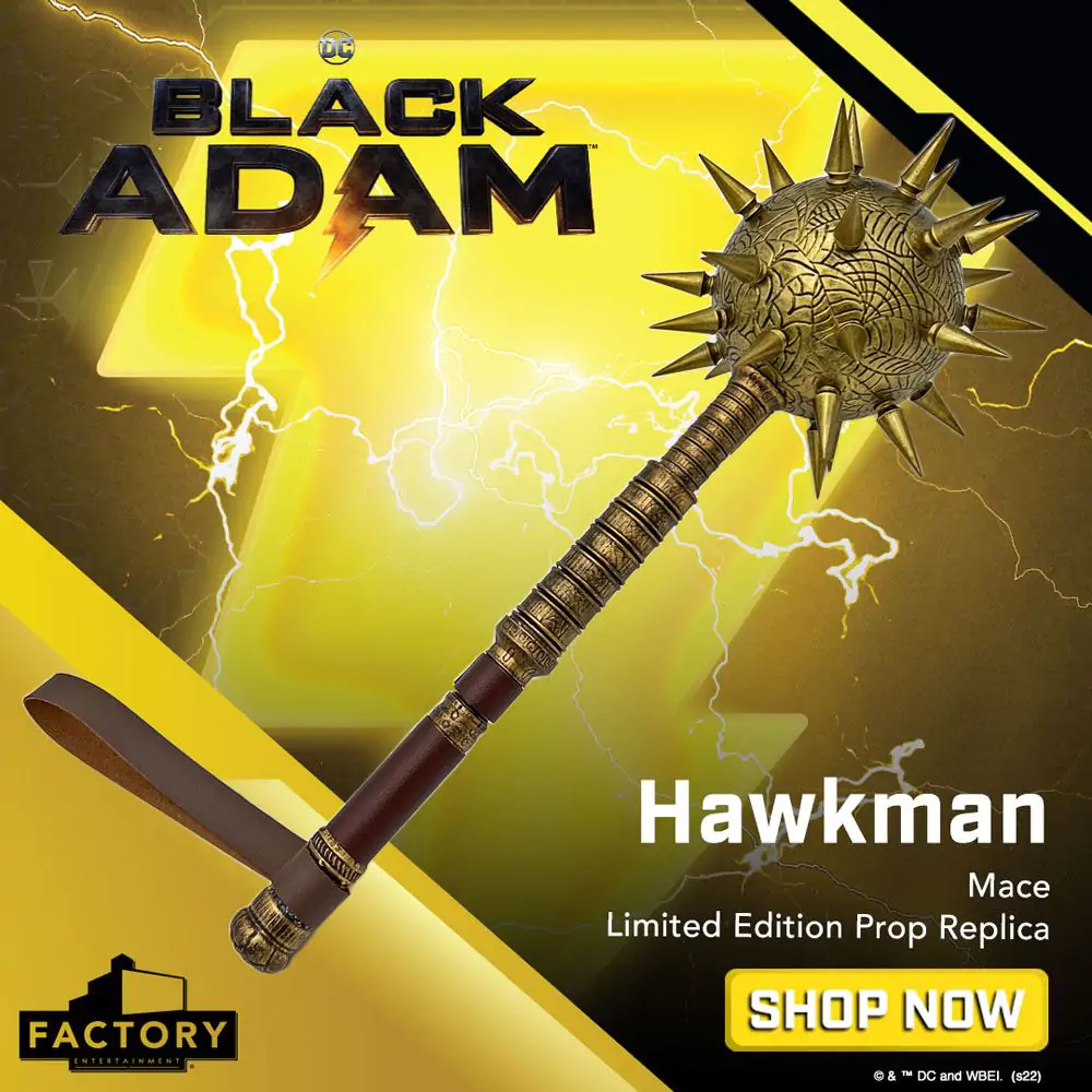 Black Adam replika 1/1 Hawkman palcát limitovaná edice 50 cm fotografii produktu