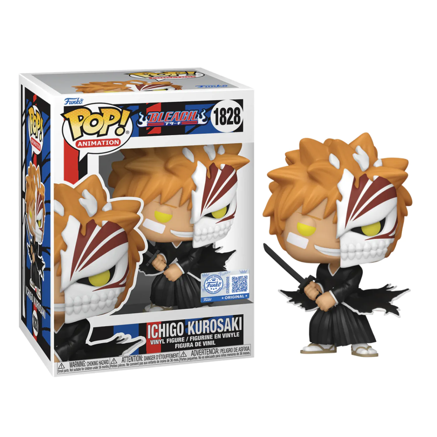 Bleach Funko POP! Animation Vinylová figurka Ichigo with Half Mask Exclusive 9 cm fotografii produktu