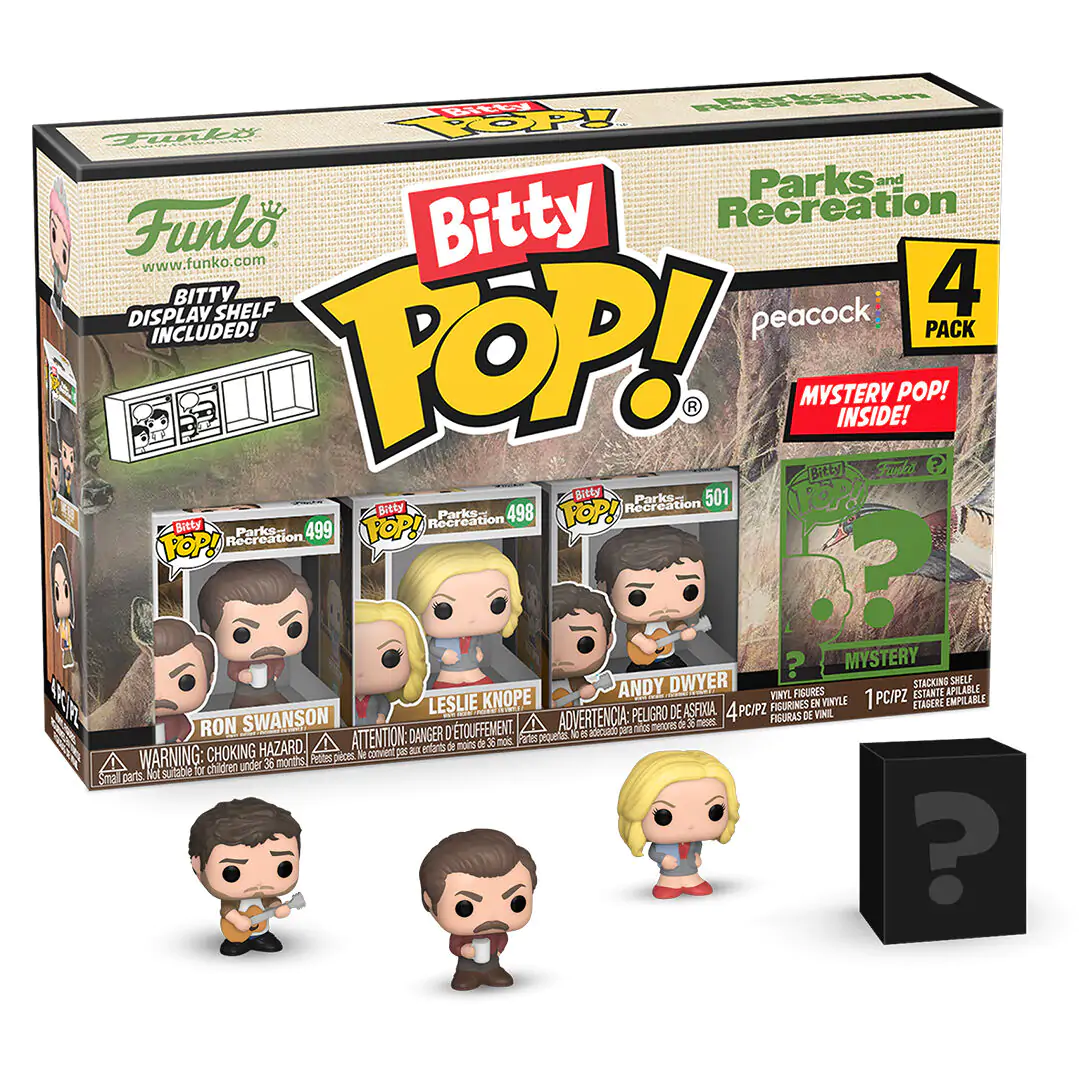 Blister 4 figurky Bitty Funko POP Park and Recreation Ron fotografii produktu