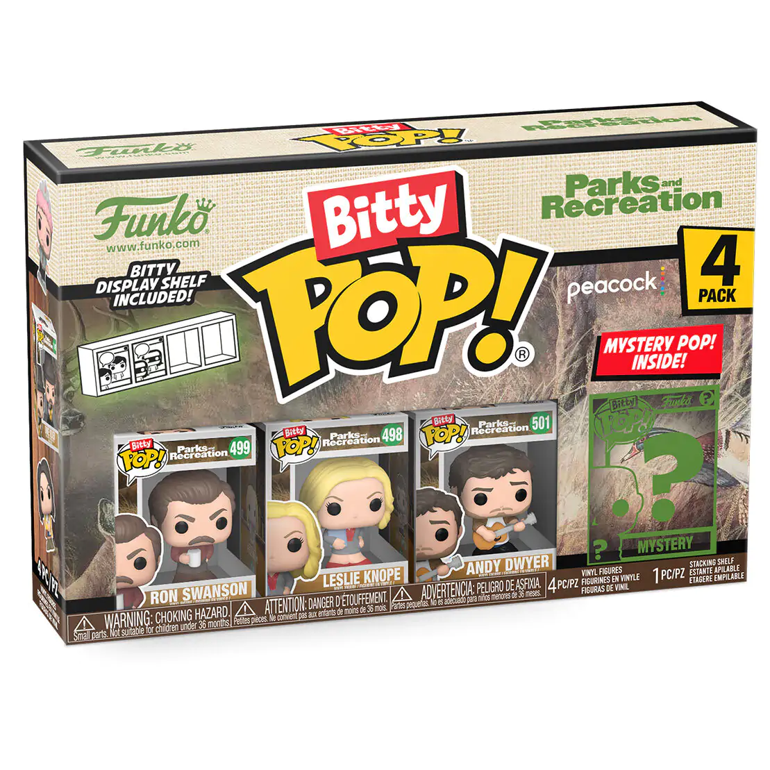 Blister 4 figurky Bitty Funko POP Park and Recreation Ron fotografii produktu