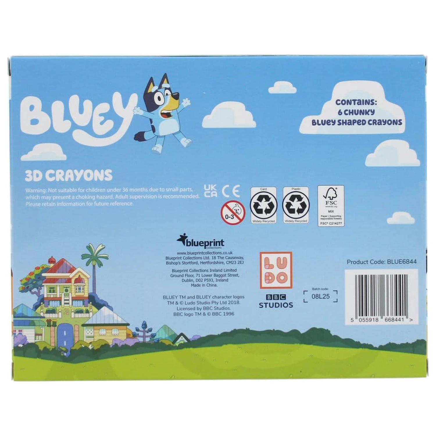 Bluey Voskové pastelky 6 kusů v balení fotografii produktu