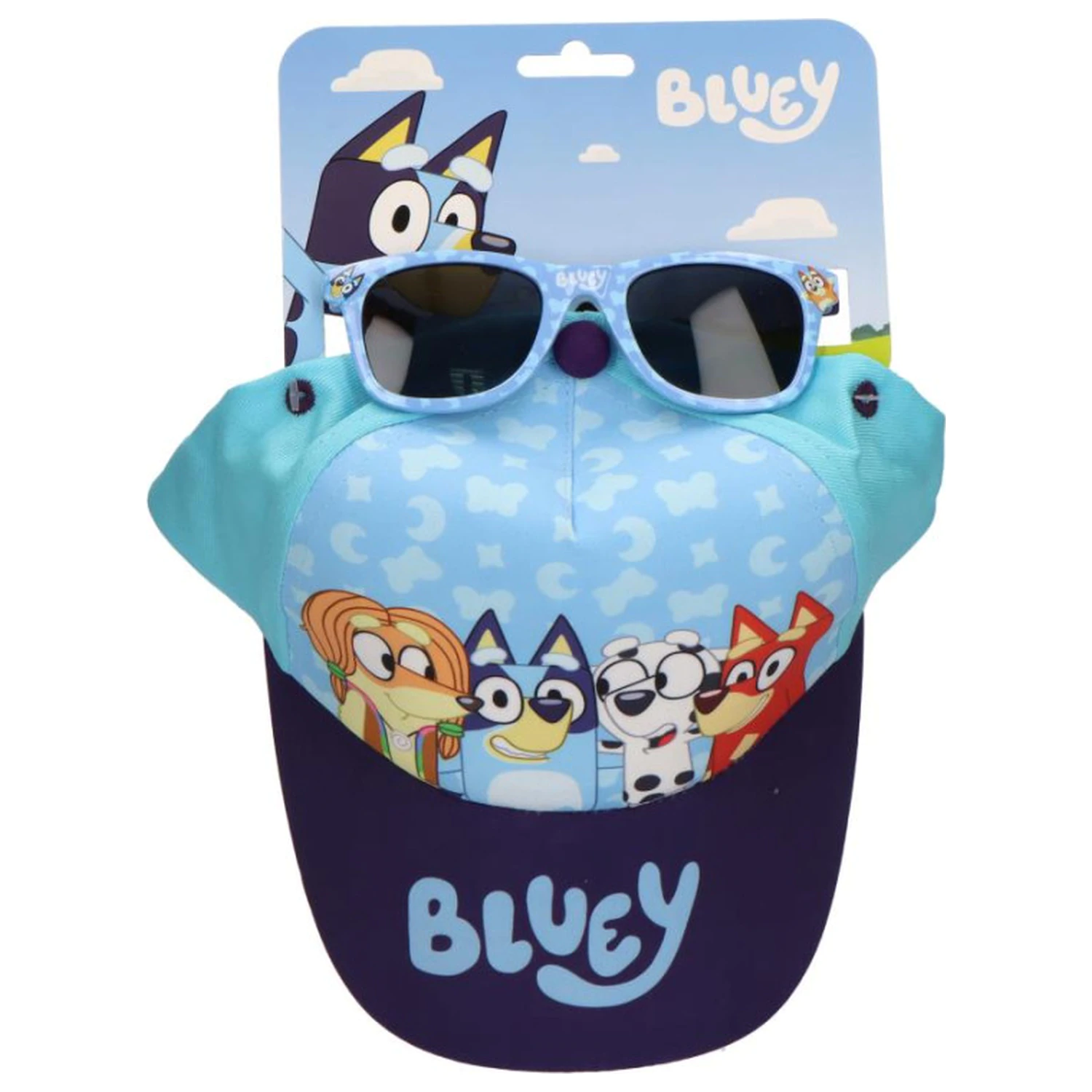 Bluey Blue Team Set slunečních brýlí a baseballové čepice fotografii produktu