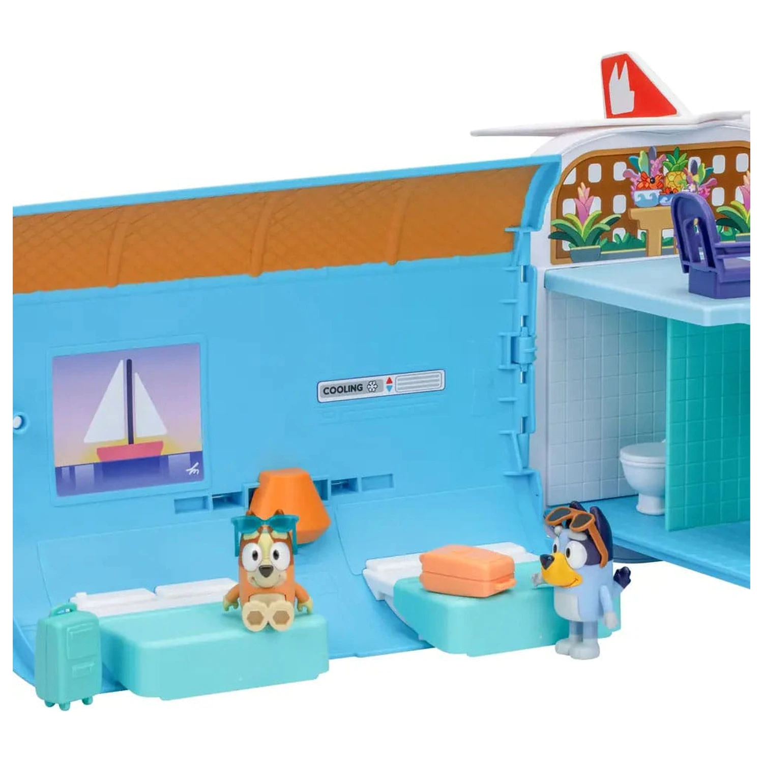 Bluey Mini Figure Playset Bluey Holiday 3v1 Set fotografii produktu