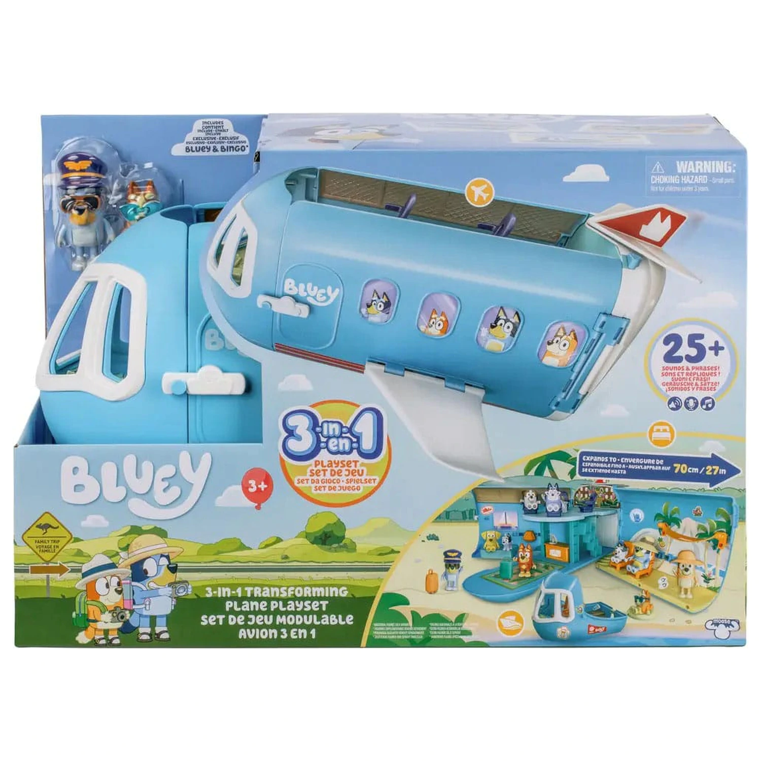 Bluey Mini Figure Playset Bluey Holiday 3v1 Set fotografii produktu
