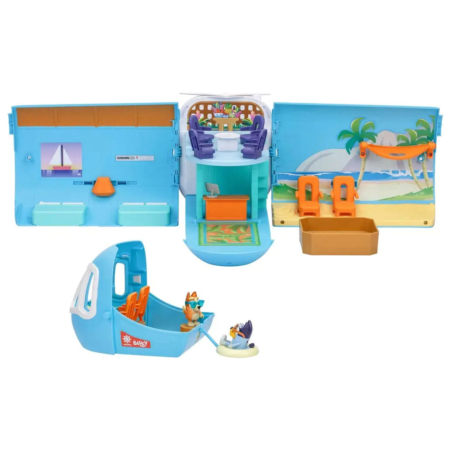 Bluey Mini Figure Playset Bluey Holiday 3v1 Set fotografii produktu