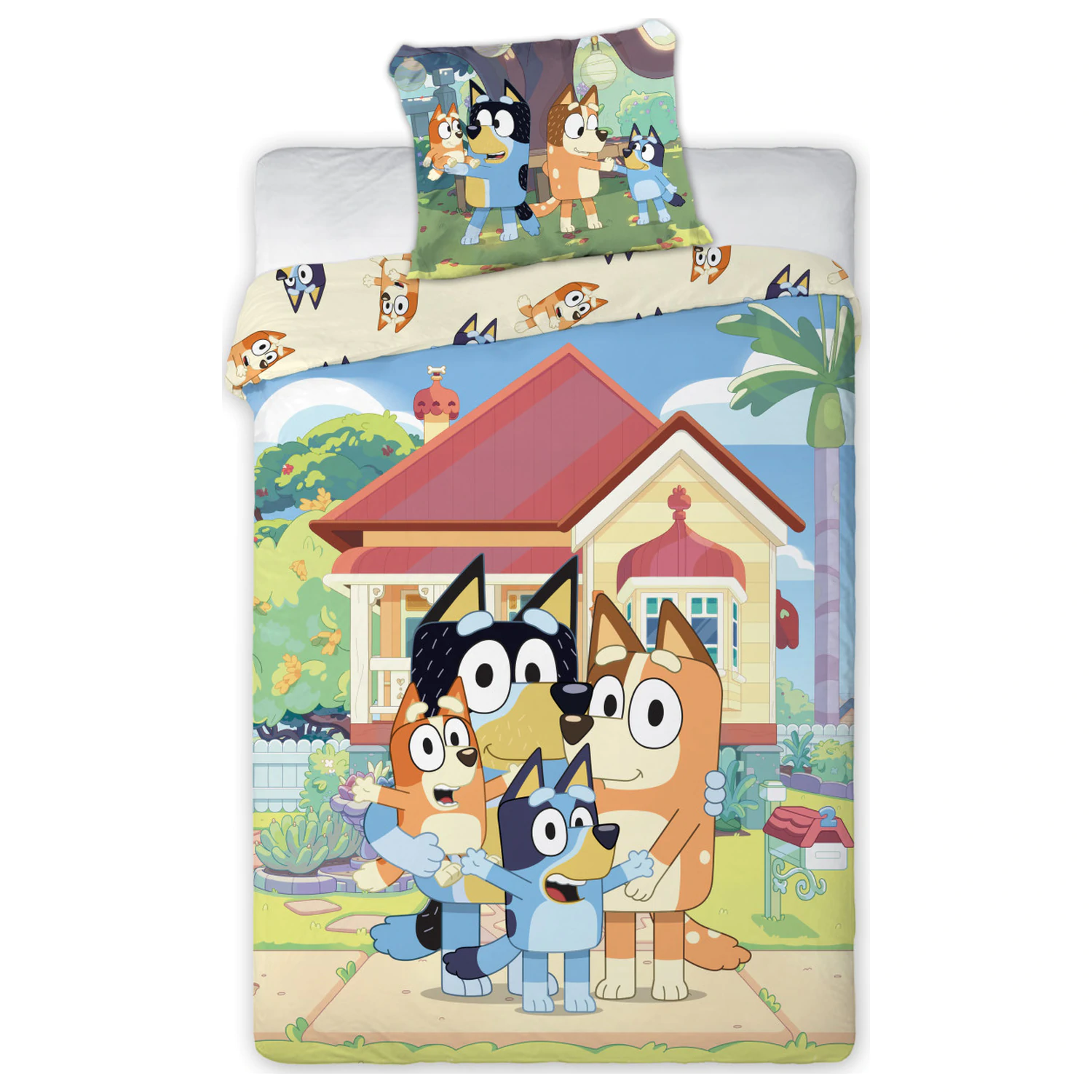Bluey Family Home dětské, předškolní povlečení na přikrývku fotografii produktu