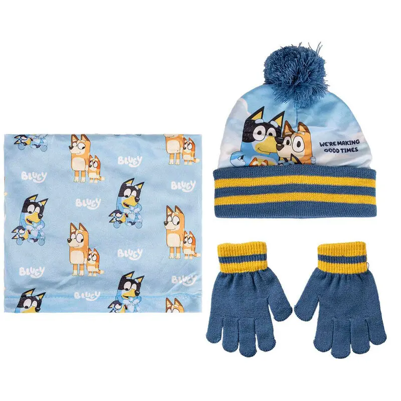 Bluey Dětská zimní sada, snood čepice, rukavice fotografii produktu