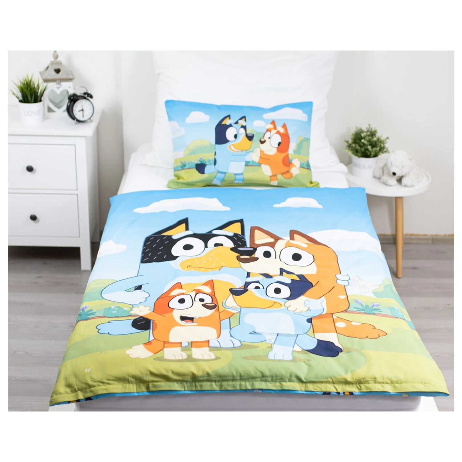 Bluey Happy Family Dětské předškolní povlečení na peřinu set fotografii produktu
