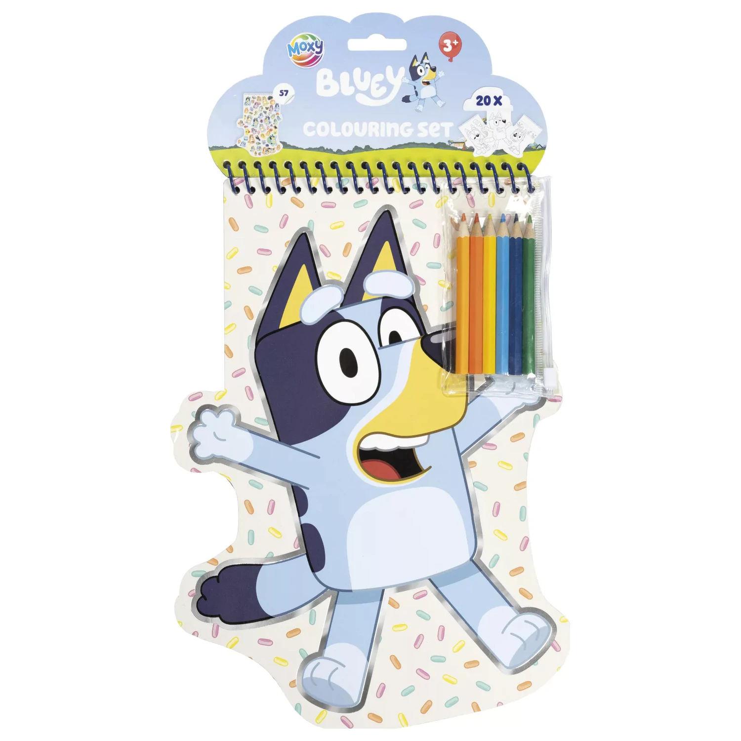 Bluey Sada omalovánek Happy Shape se samolepkami a pastelkami fotografii produktu