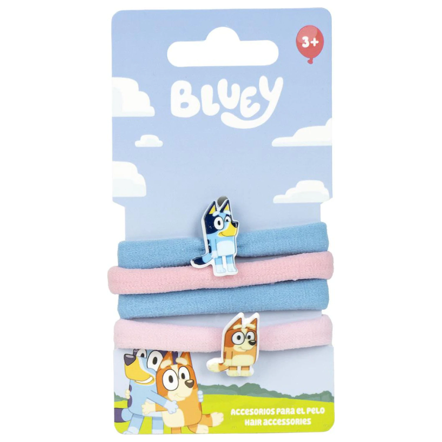Bluey Happy Vibes Sada gumiček do vlasů, 4 kusy fotografii produktu