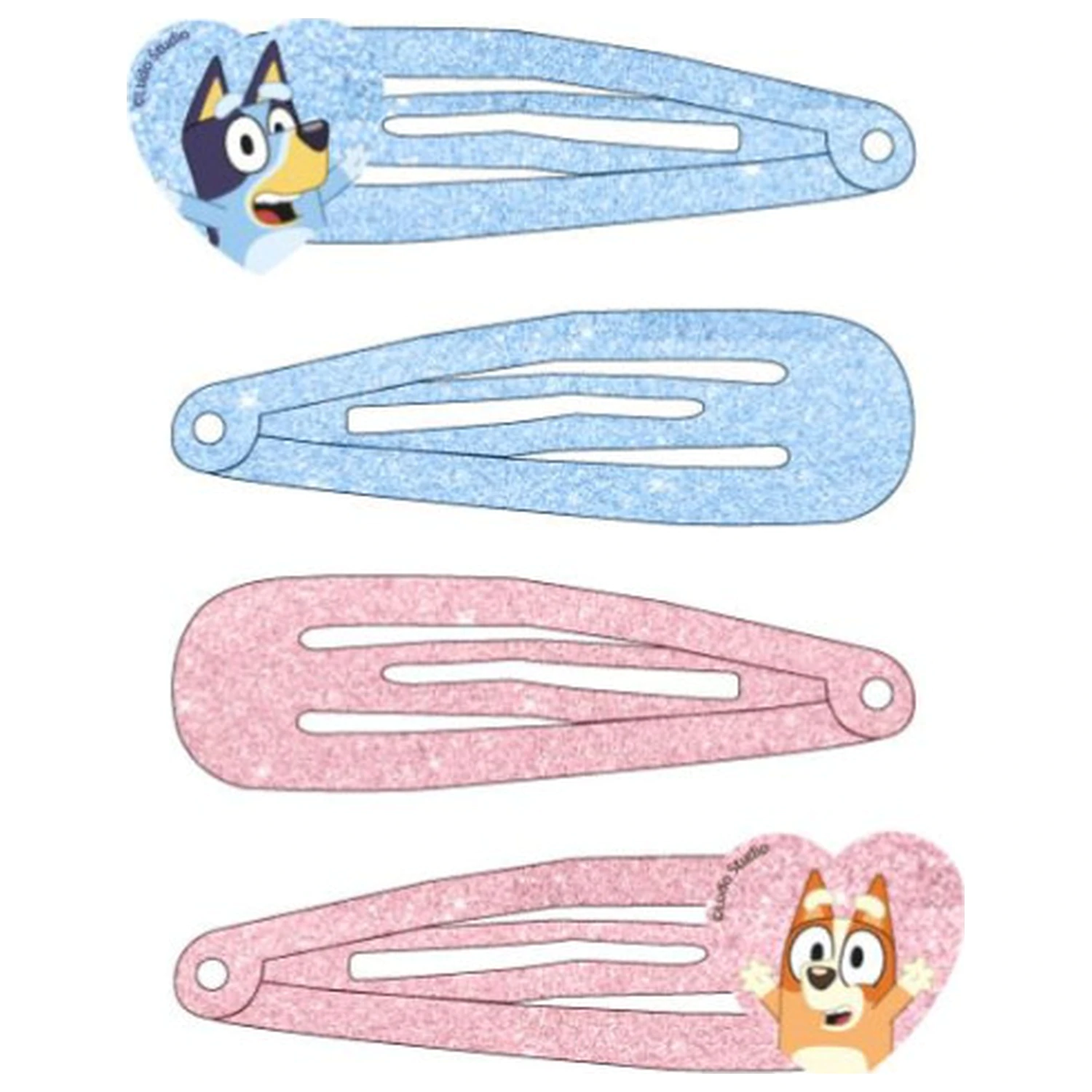 Bluey Srdíčkové sponky do vlasů sada 4 ks fotografii produktu
