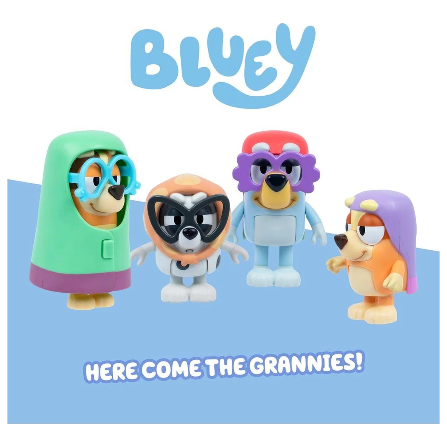 Bluey Here Come The Grannies balení 4 figurek fotografii produktu
