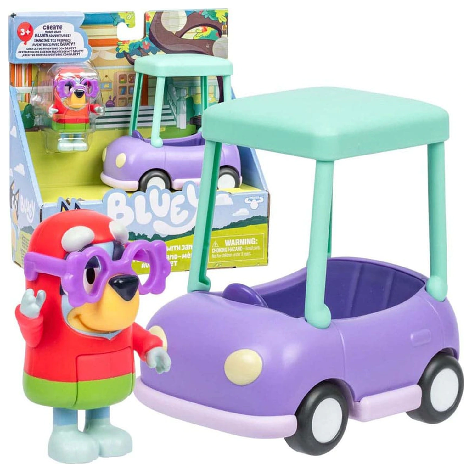 Bluey Mini figurka Herní sada Janet a auto babičky fotografii produktu