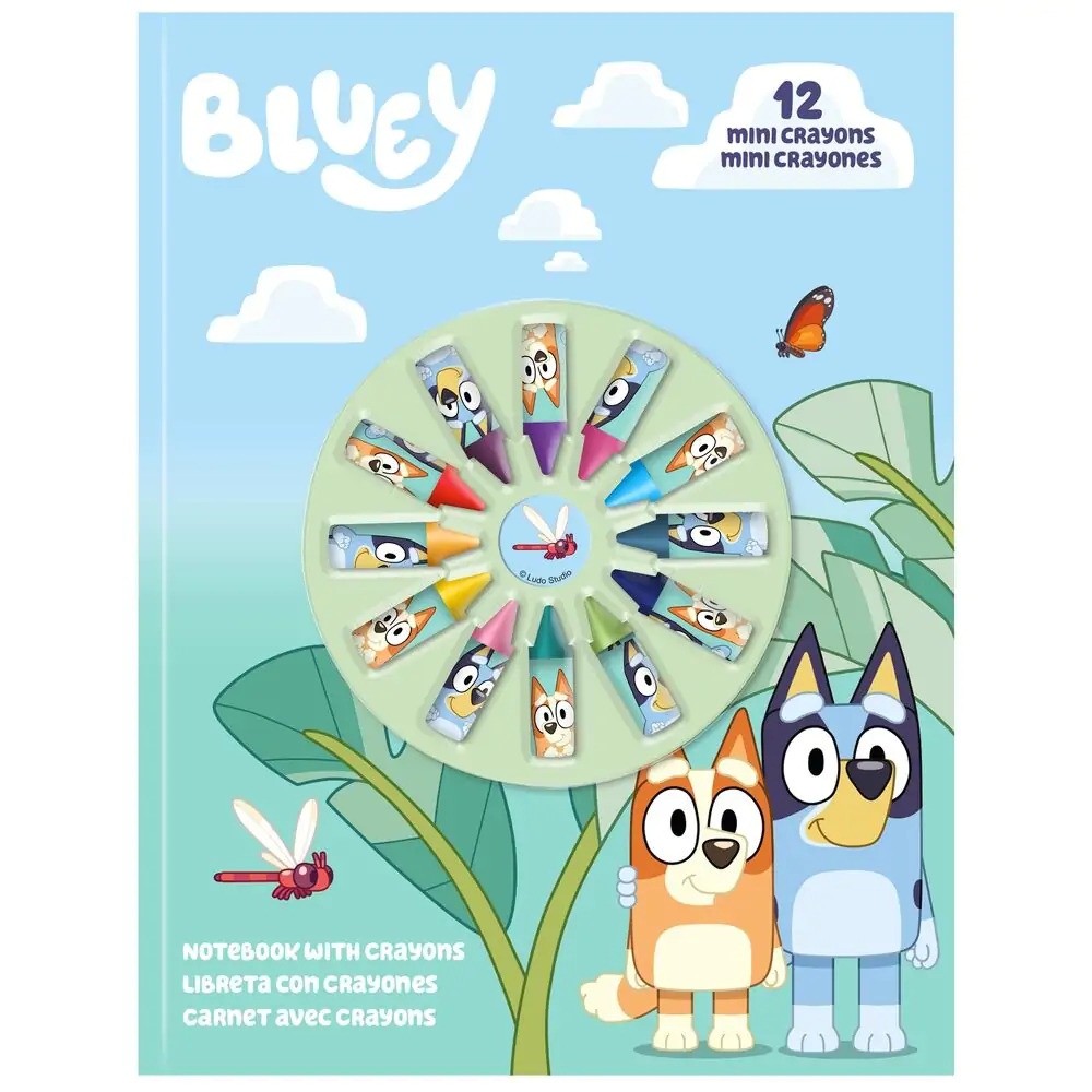 Bluey Zápisník a 12 mini pastelek fotografii produktu