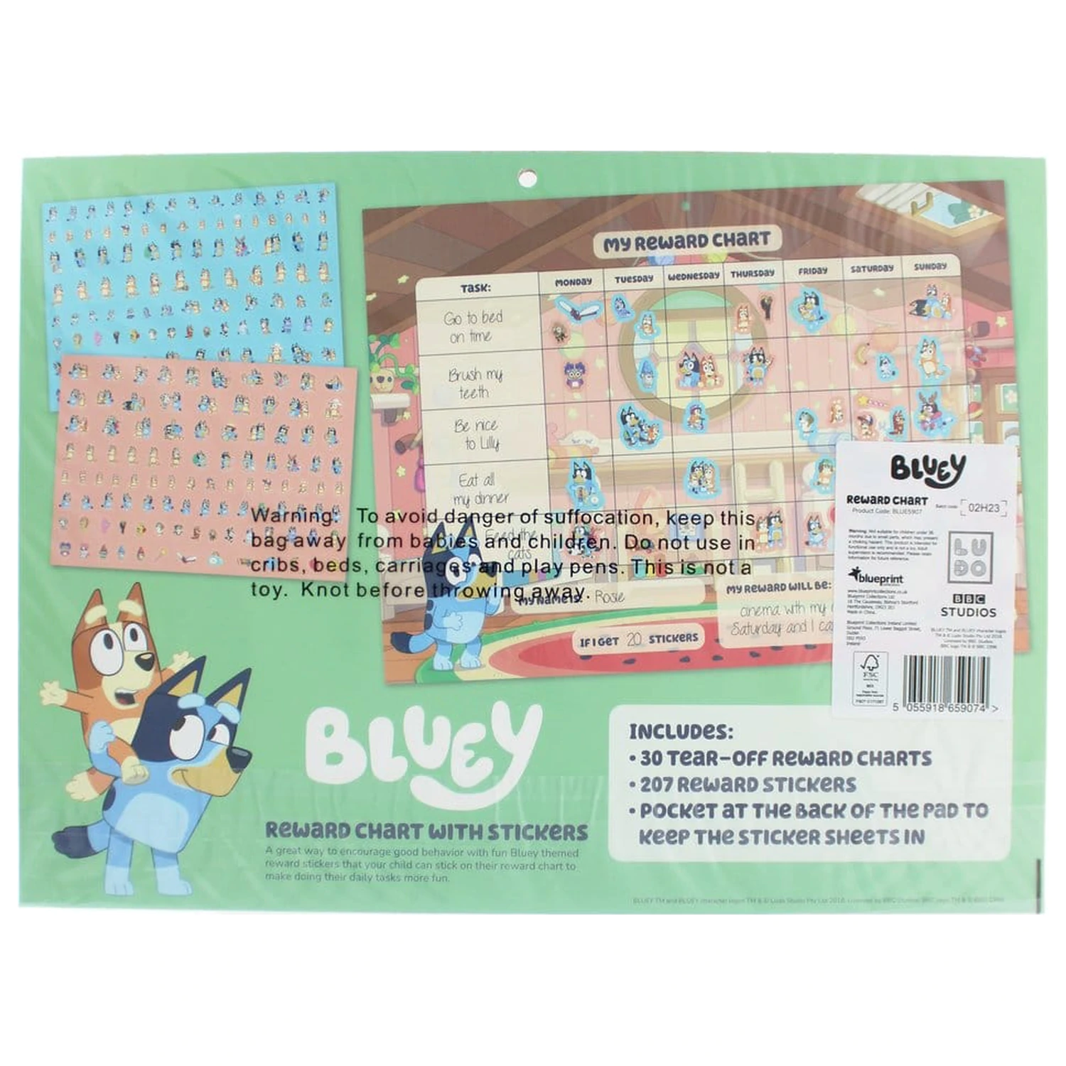 Bluey Sada hodnoticích tabulek s odměnami fotografii produktu