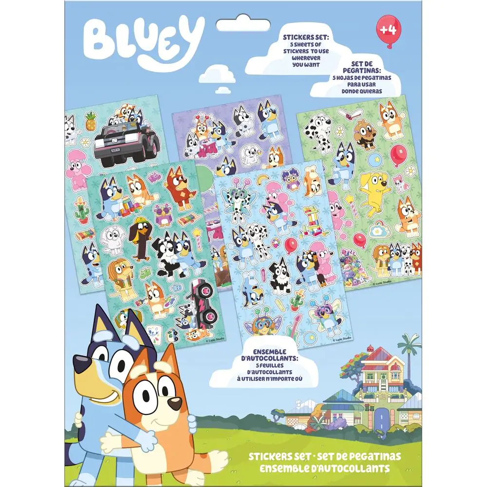 Bluey sada samolepek fotografii produktu