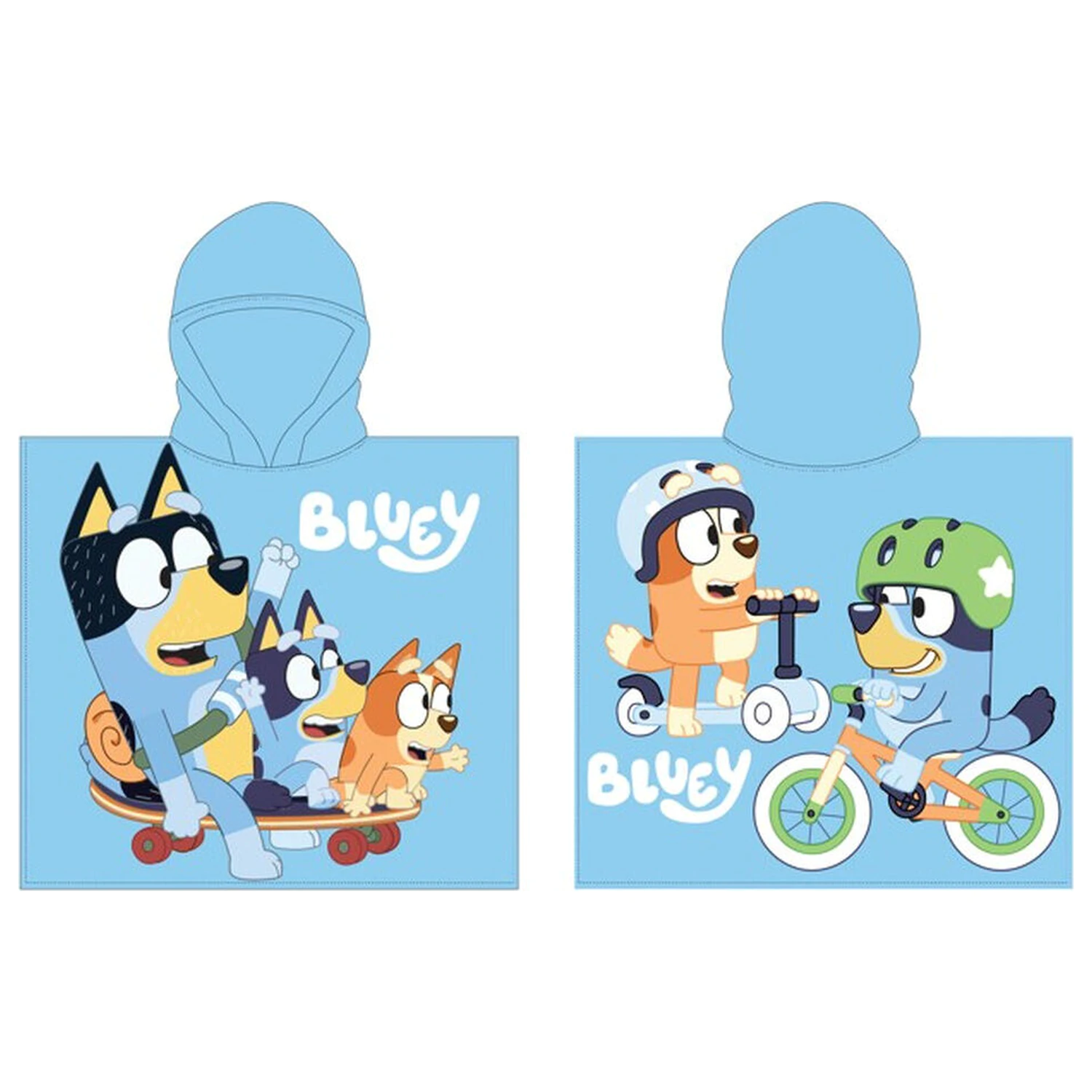 Bluey mikrovláknová pončo ručník fotografii produktu