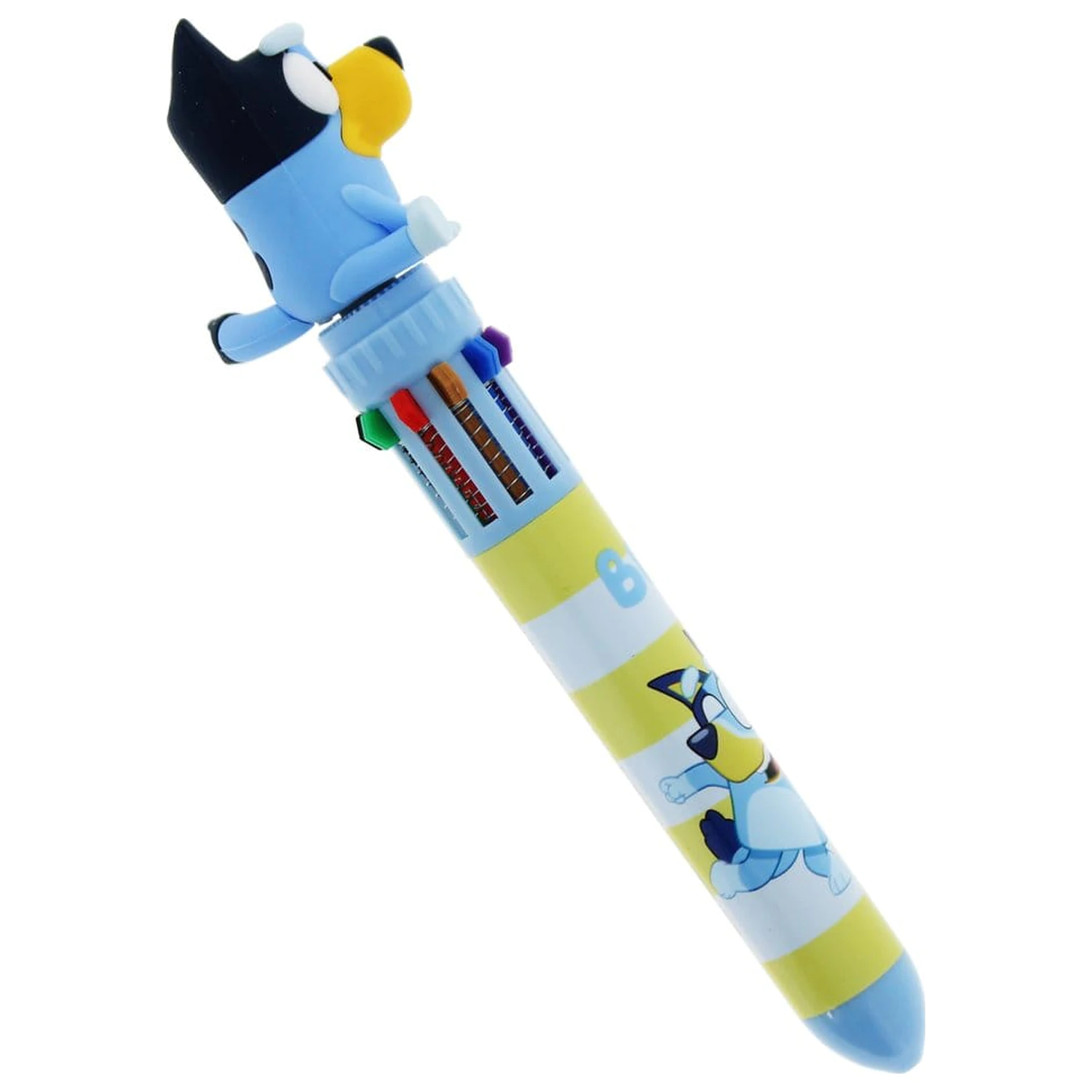 Bluey Multi Colour Pen Spinny pero, víčkové otáčecí fotografii produktu