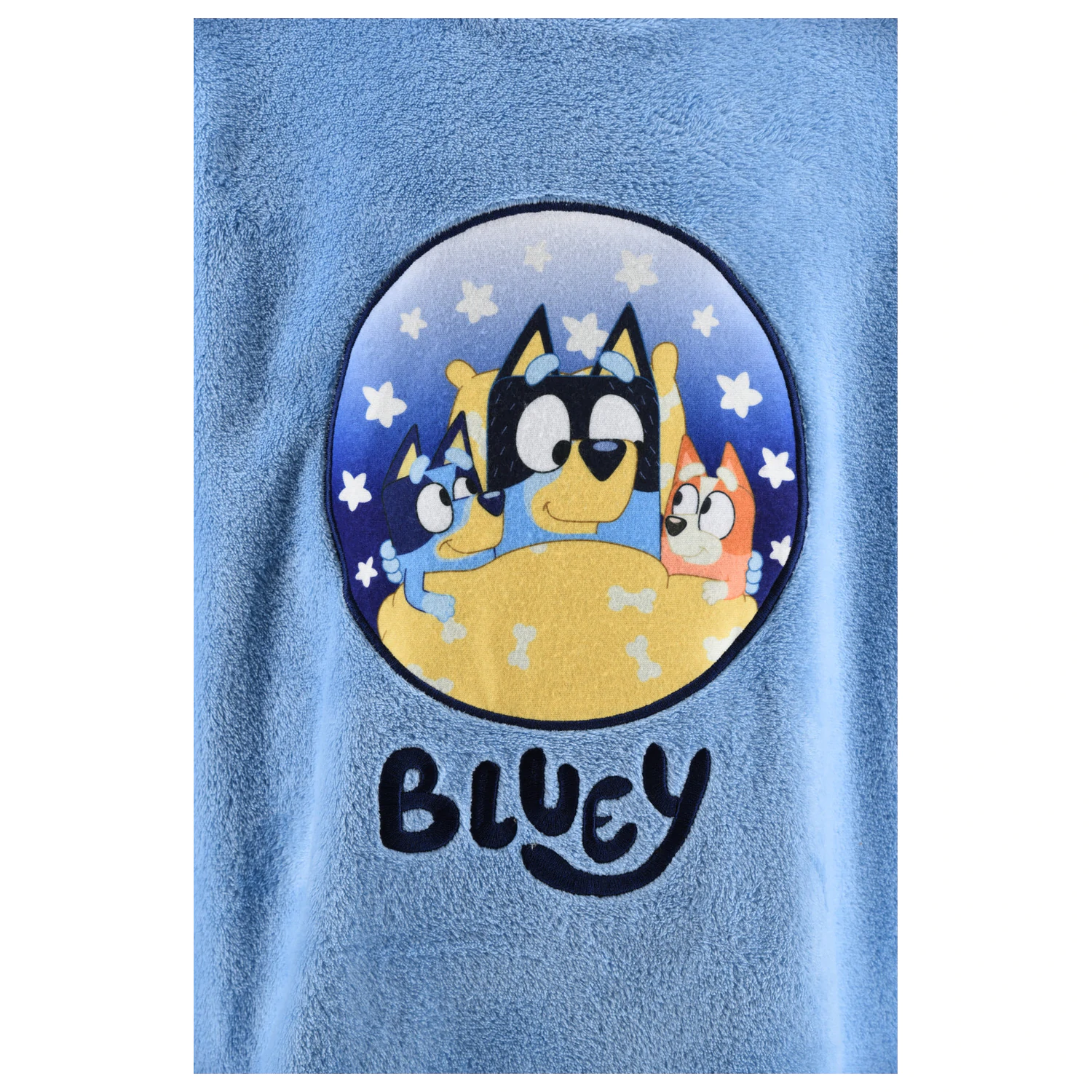 Bluey Stars Nosicí plyšová flísová deka, pončo 3/5 let fotografii produktu