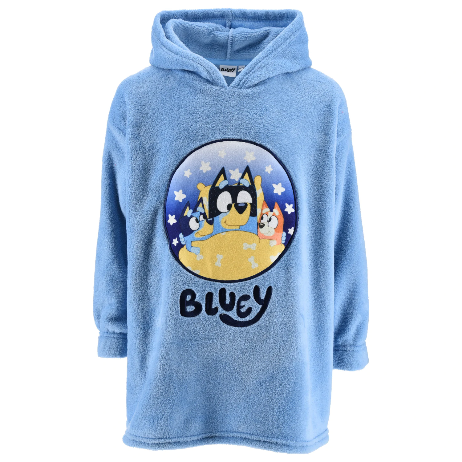 Bluey Stars Plyšová fleecová deka, pončo 6/8 let fotografii produktu