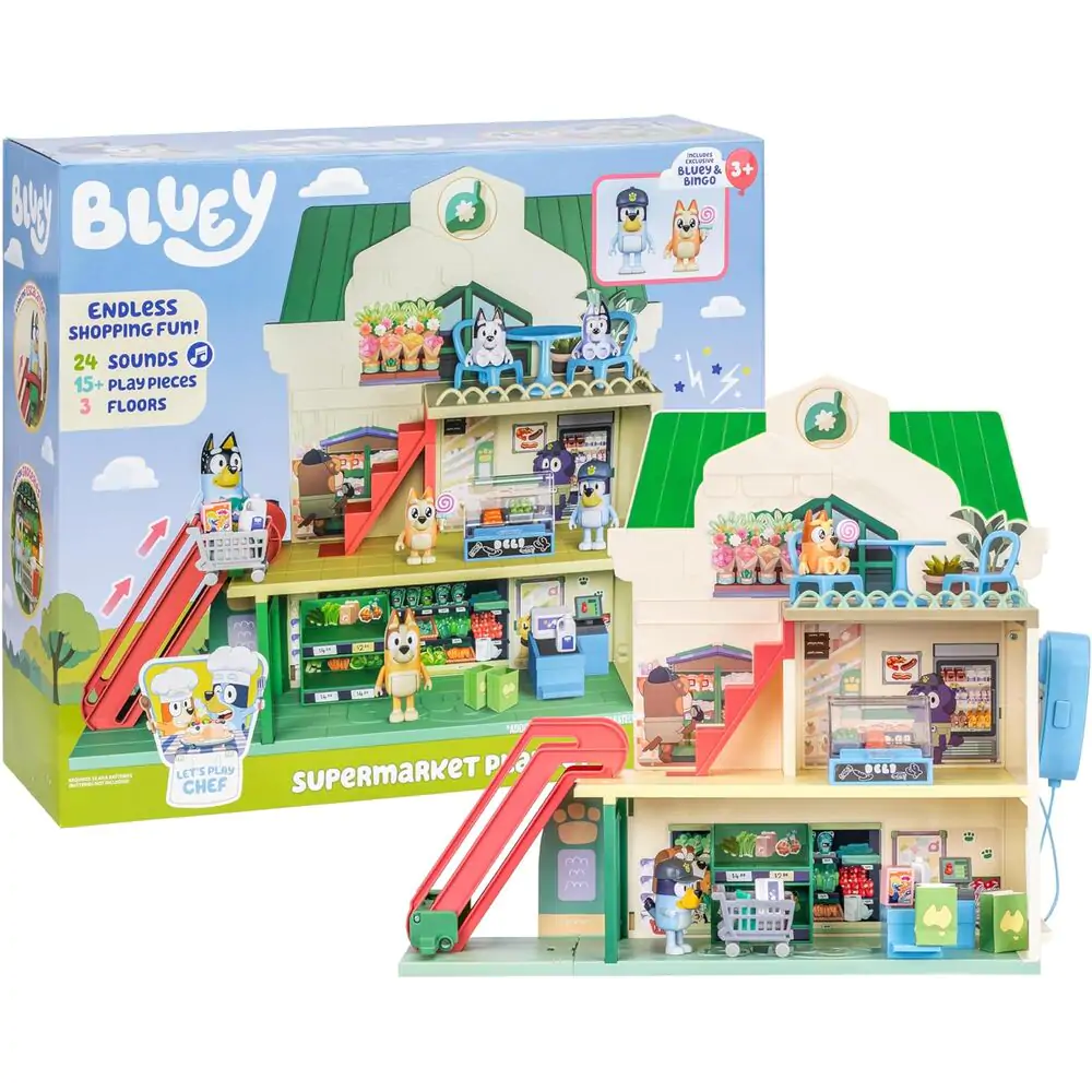 Bluey supermarket herní sada a figurky fotografii produktu
