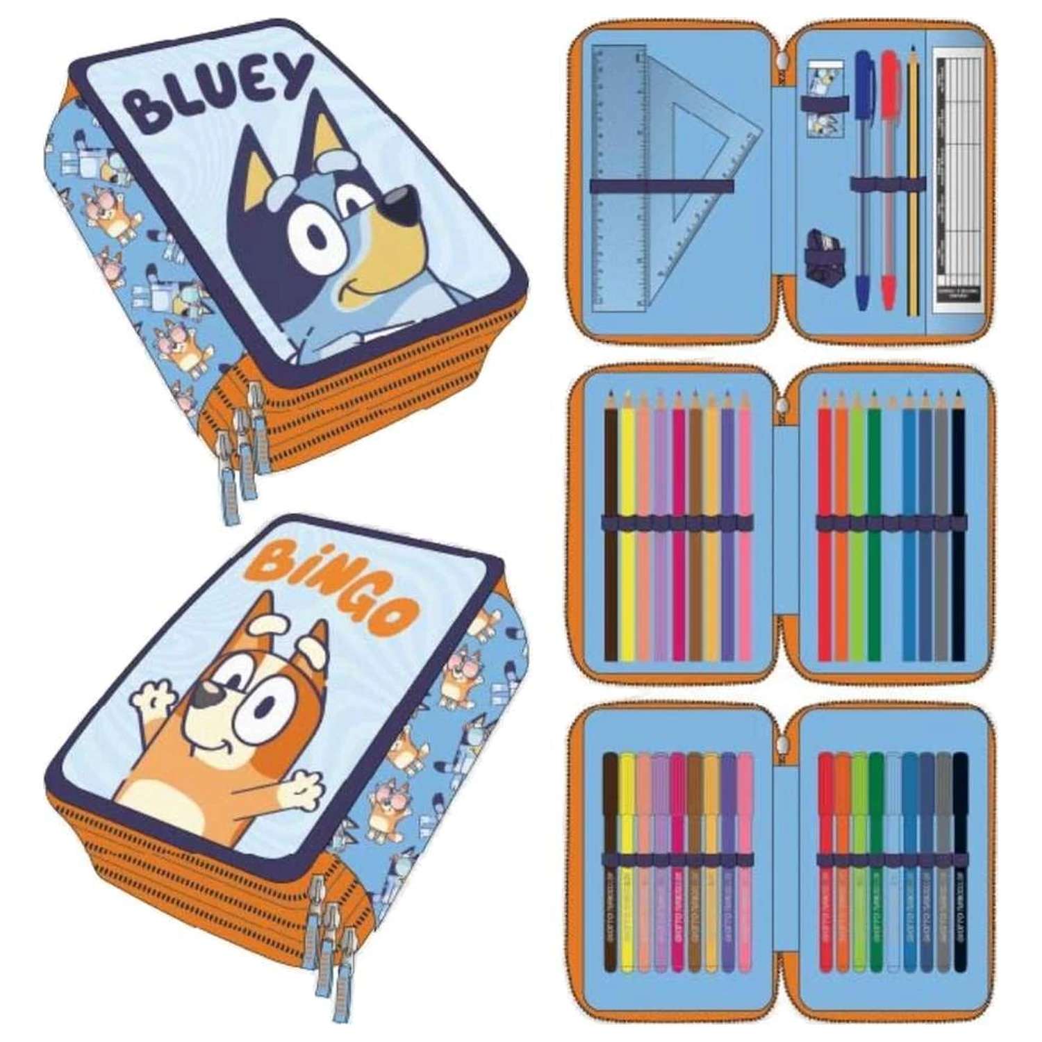 Bluey třípatrový penál fotografii produktu