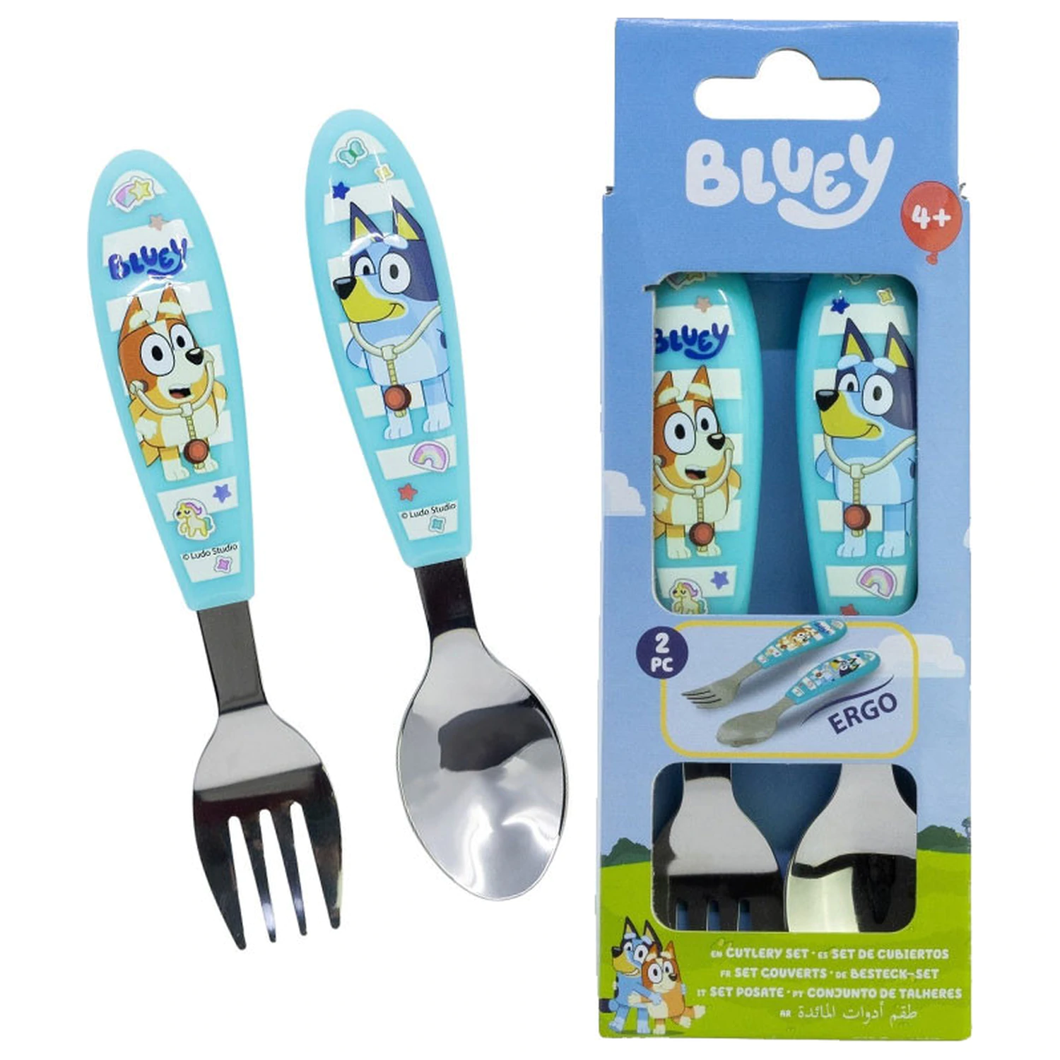 Bluey Yummy Kovová ergonomická sada příborů - 2 kusy fotografii produktu