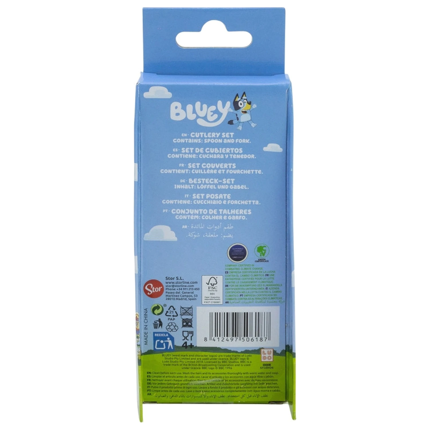 Bluey Yummy Kovová ergonomická sada příborů - 2 kusy fotografii produktu