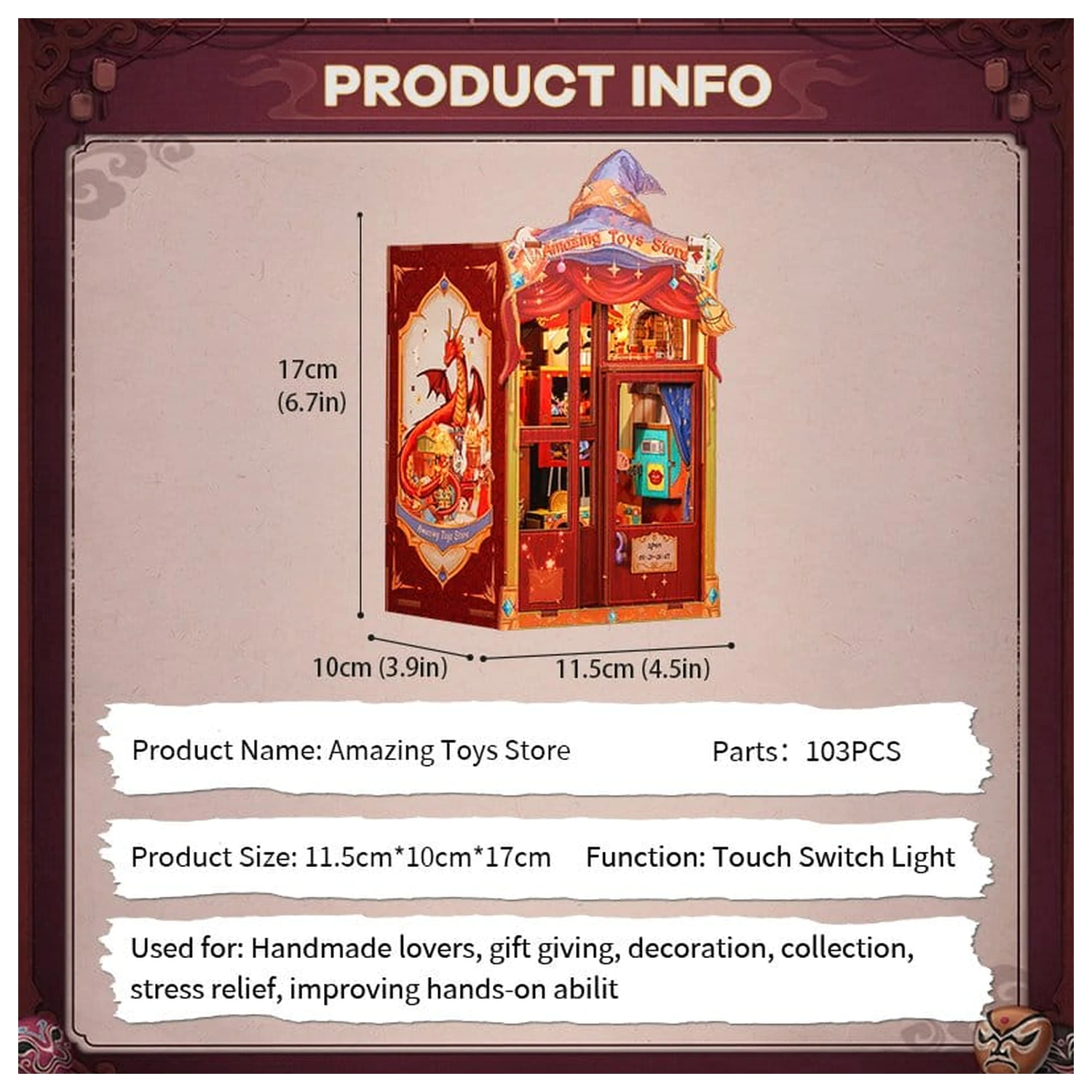 Book Nook Amazing Toy Store 17 x 12 cm fotografii produktu