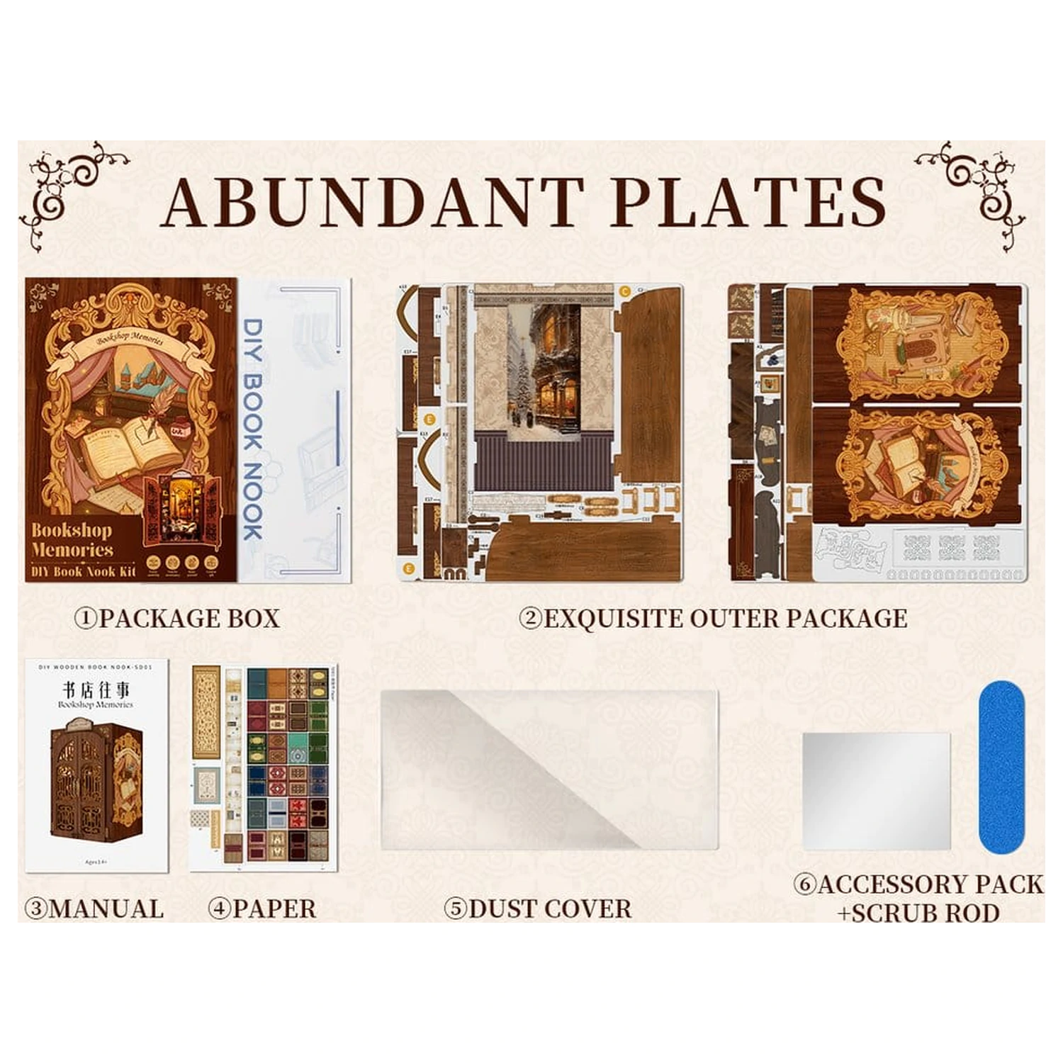 Book Nook Bookshop Memories 17 x 10 cm fotografii produktu