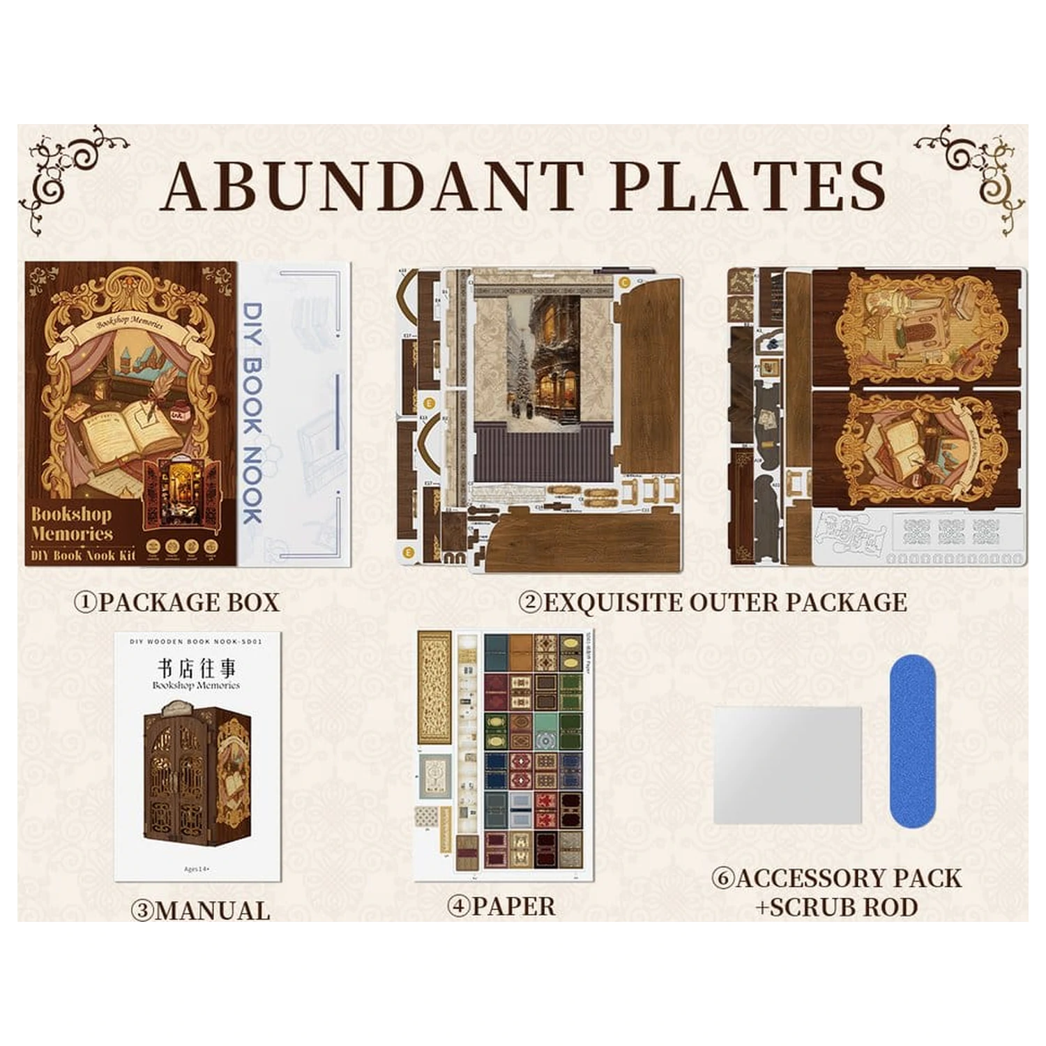 Book Nook Bookshop Memories 17 x 10 cm fotografii produktu