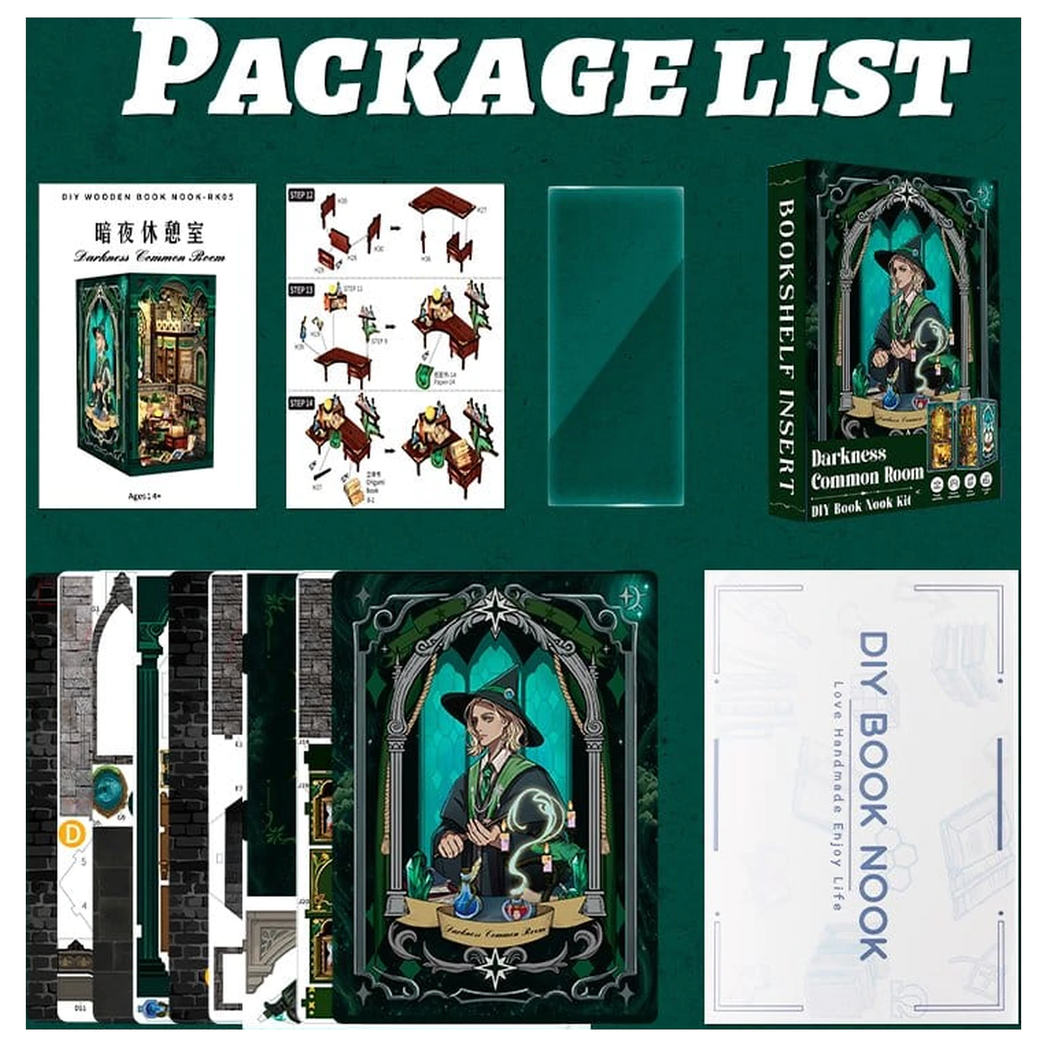 Book Nook Darkness Common Room 23 x 11 cm fotografii produktu