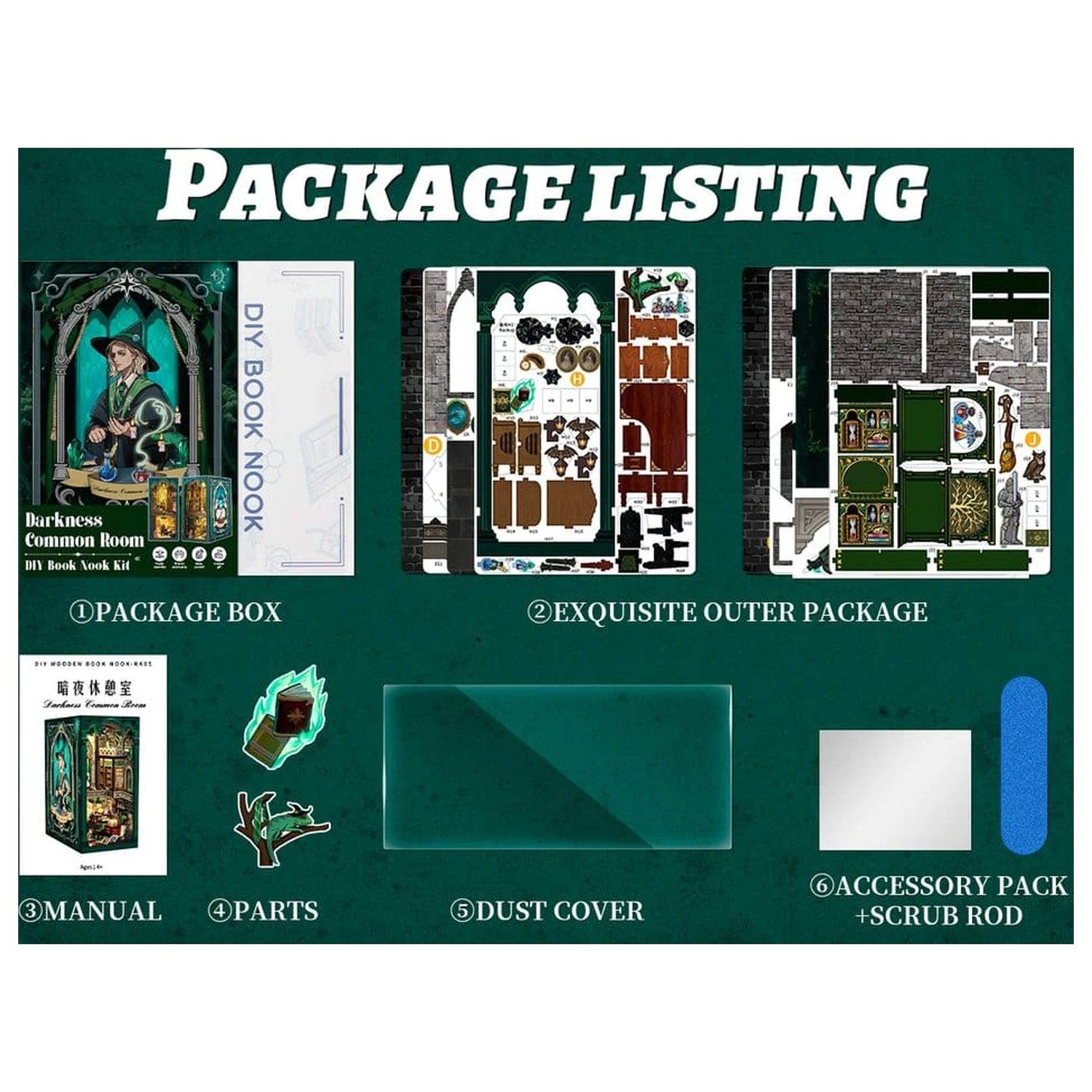 Book Nook Darkness Common Room 23 x 11 cm fotografii produktu