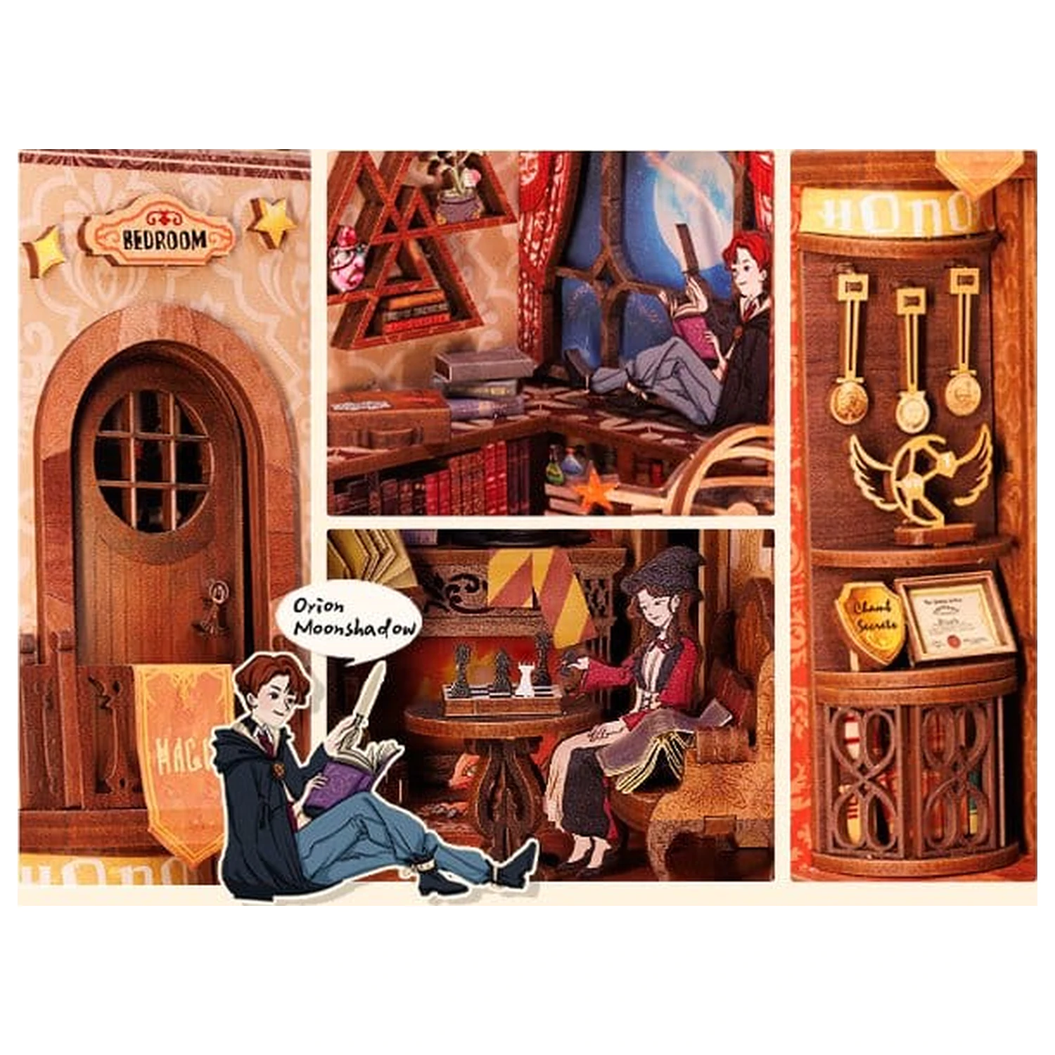 Book Nook Flame Common Room 23 x 11 cm fotografii produktu