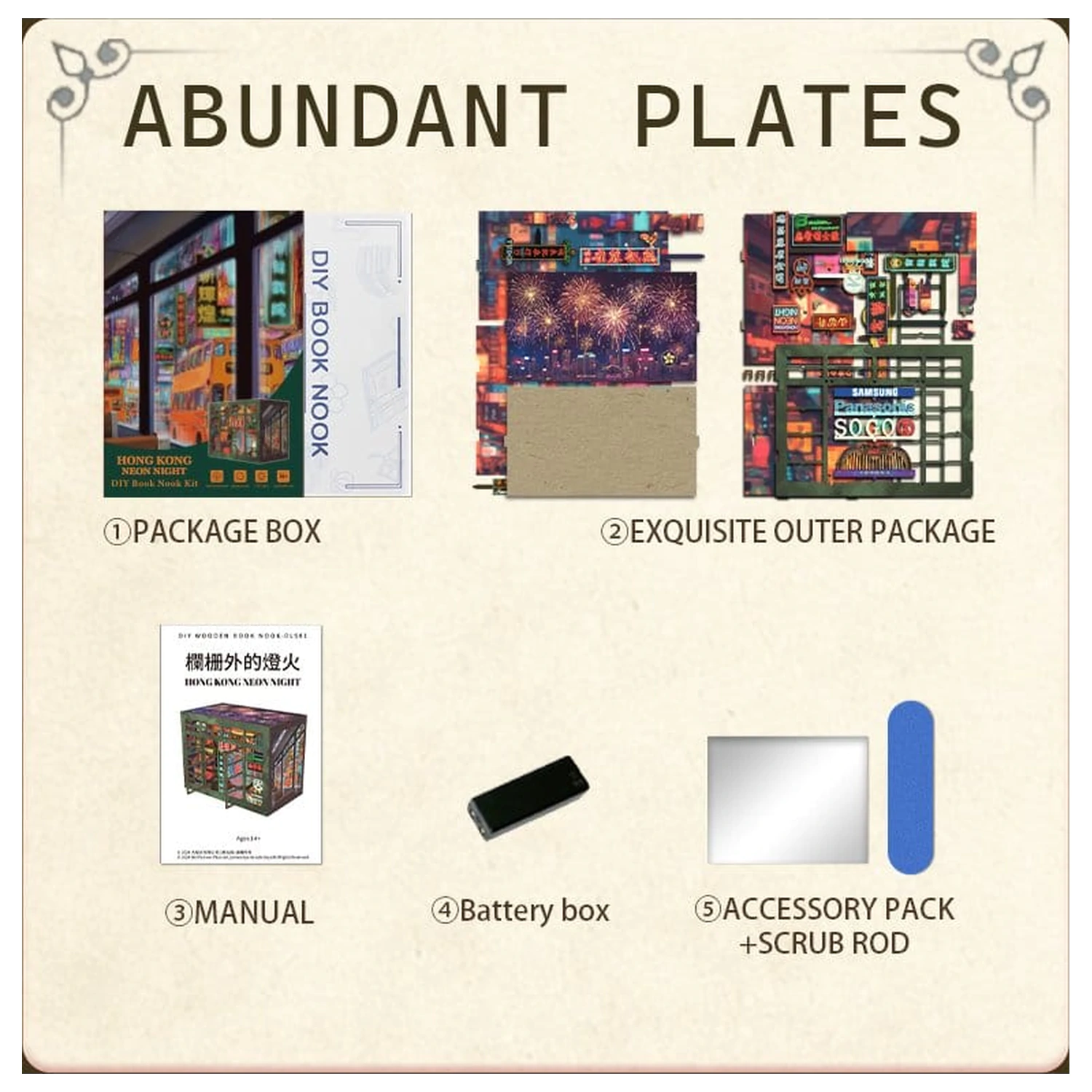 Book Nook Hong Kong Neon Světlo 13 x 17 cm fotografii produktu