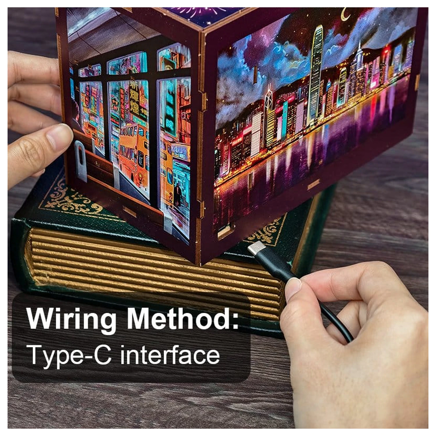 Book Nook Hong Kong Neon Světlo 13 x 17 cm fotografii produktu