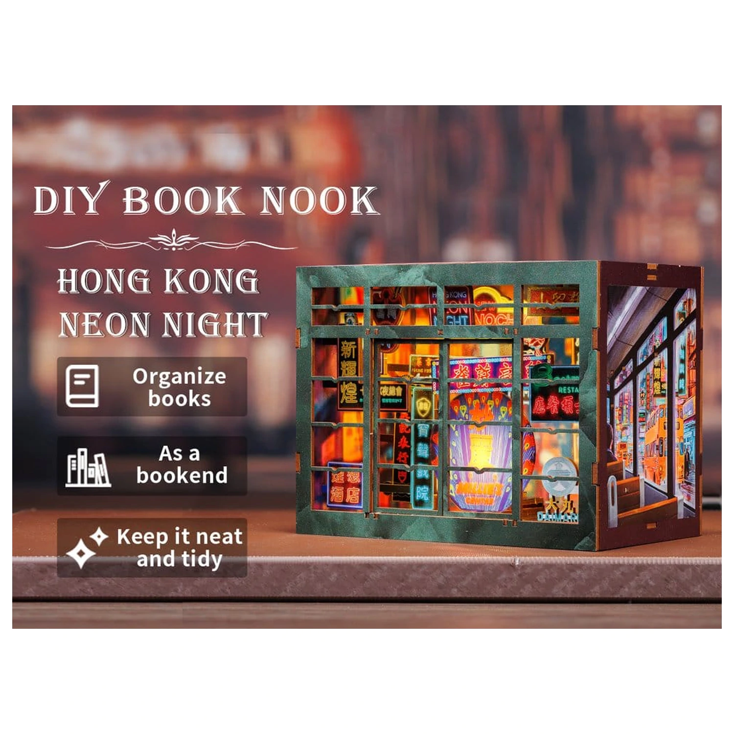 Book Nook Hong Kong Neon Světlo 13 x 17 cm fotografii produktu