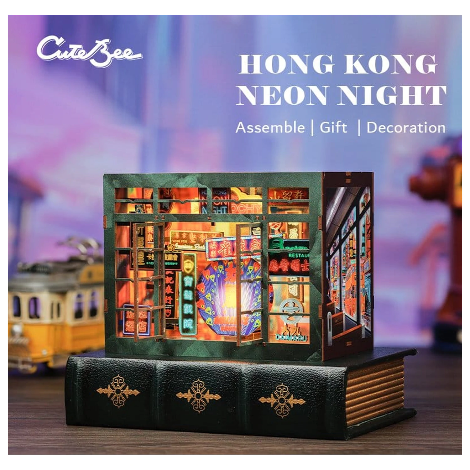 Book Nook Hong Kong Neon Světlo 13 x 17 cm fotografii produktu