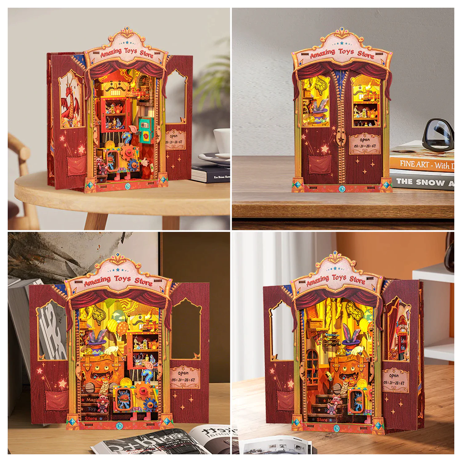 Book Nook Kit DIY Amazing Toy Store 107 ks + LED světlo fotografii produktu