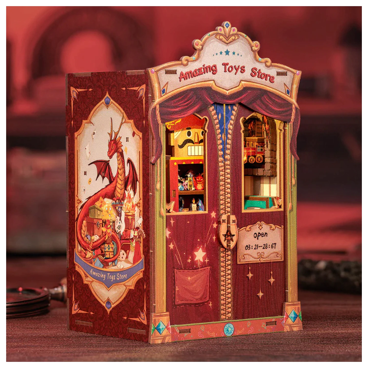 Book Nook Kit DIY Amazing Toy Store 107 ks + LED světlo fotografii produktu