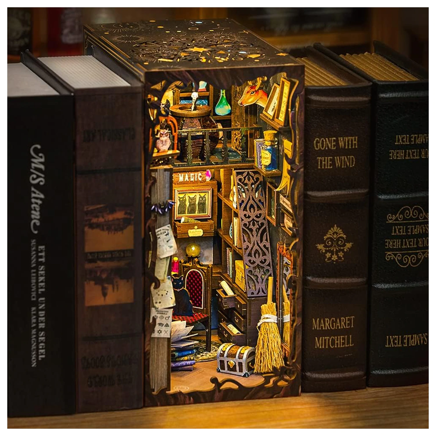 BOOK NOOK KIT DIY Magic Pharmacist 282 kusů + LED světelná stavebnice fotografii produktu