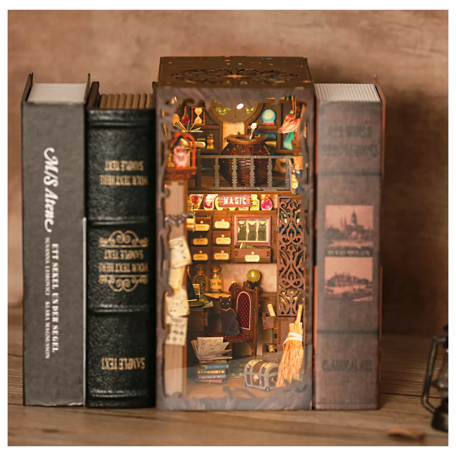 BOOK NOOK KIT DIY Magic Pharmacist 282 kusů + LED světelná stavebnice fotografii produktu