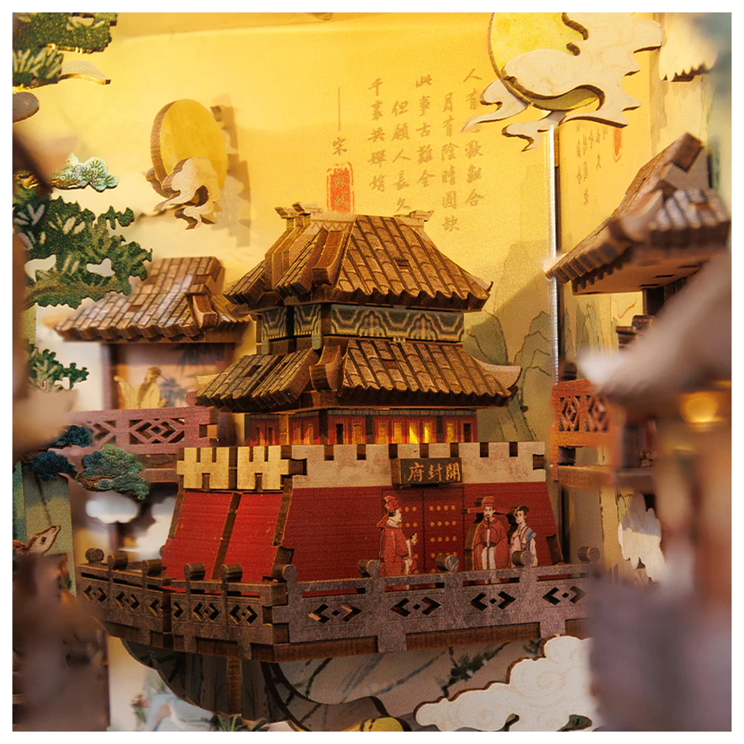 BOOK NOOK KIT DIY Su Dongpo's Life 280 ks + LED světelná stavebnice fotografii produktu